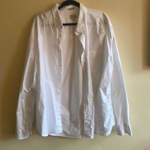 White J. Crew XXL Slim Oxford Button-Down